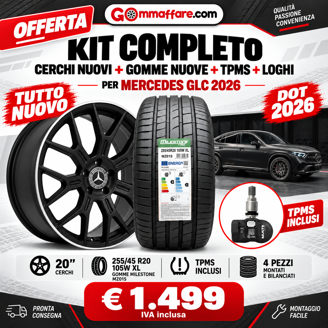 Gommaffare MERCEDES GLC  2026 20"