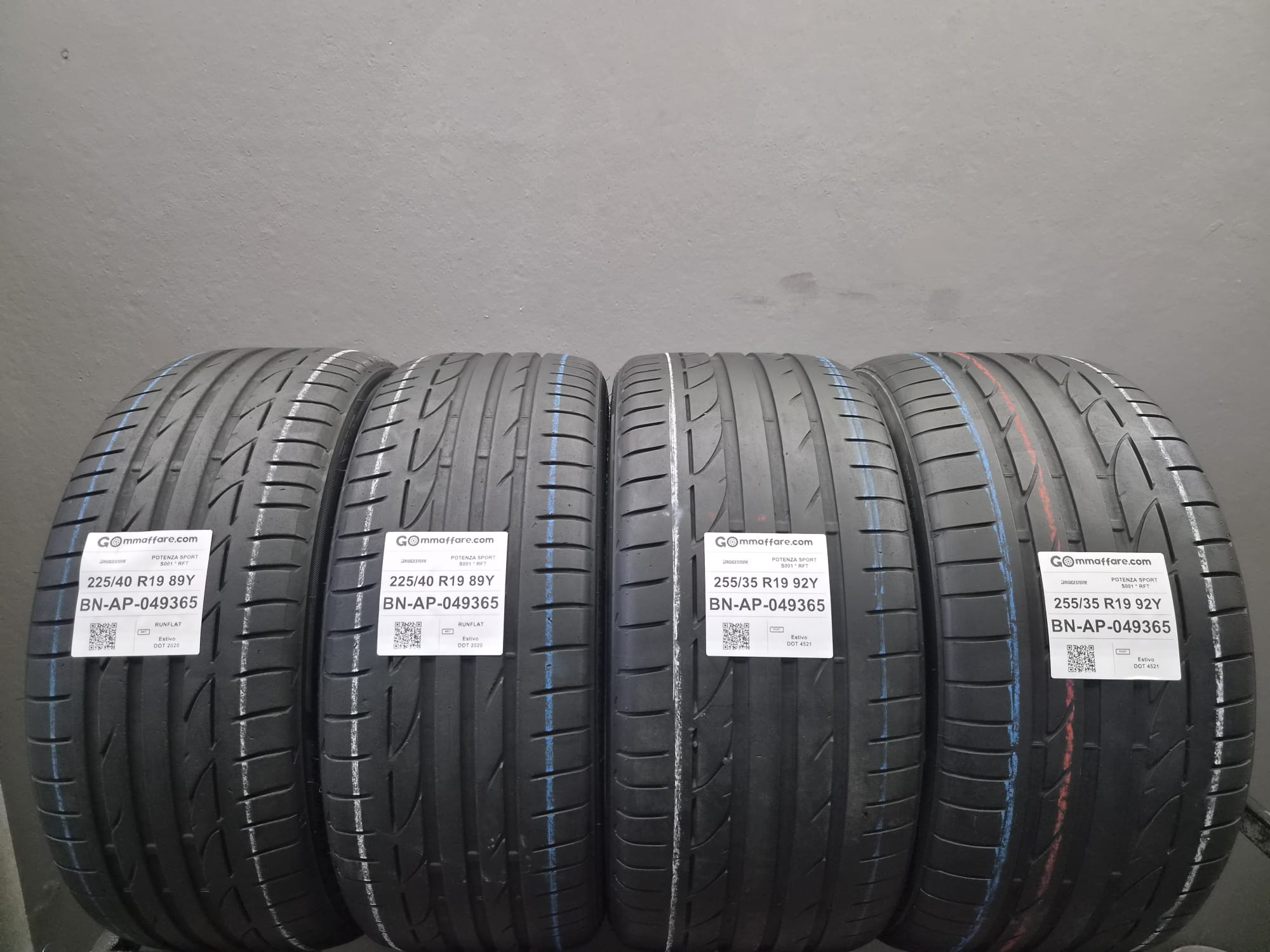 Bridgestone POTENZA SPORT S001 * RFT 225/40 R19