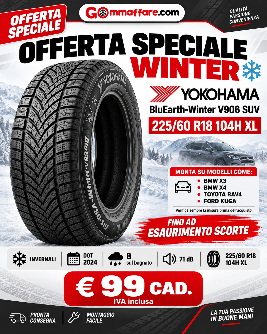Yokohama BluEarth winter v906 225/60 R18