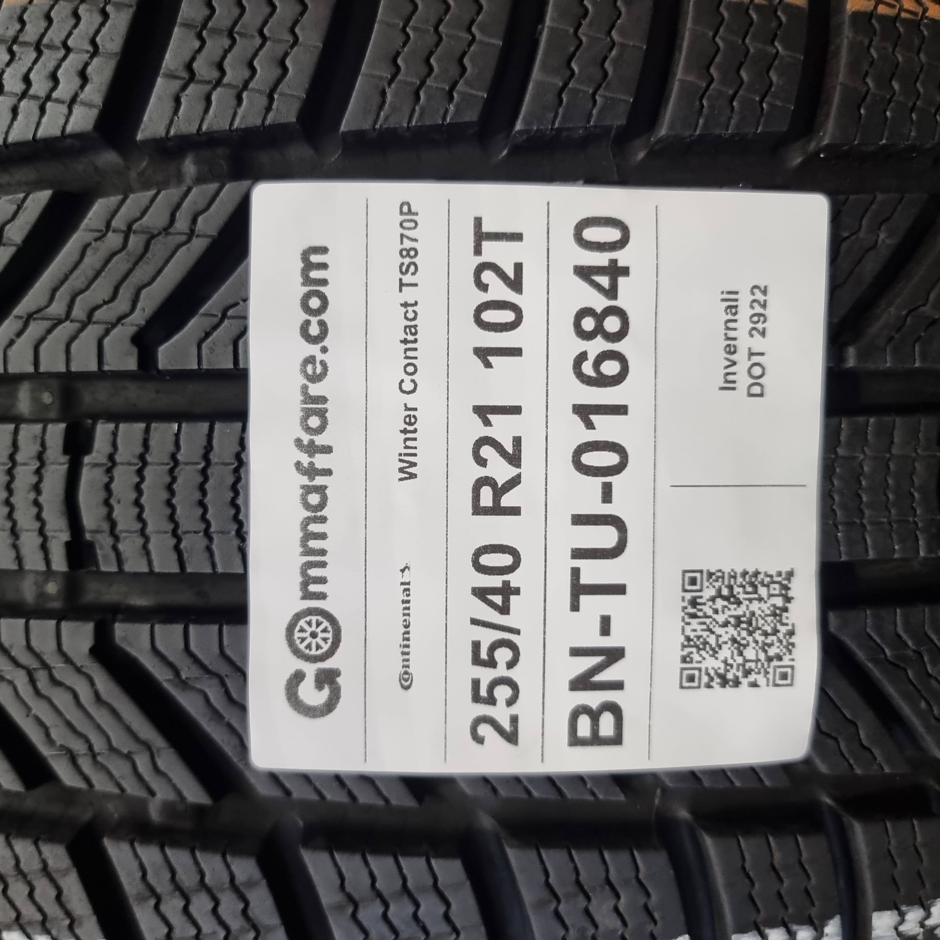 Continental Winter Contact  TS870P 255/40 R21