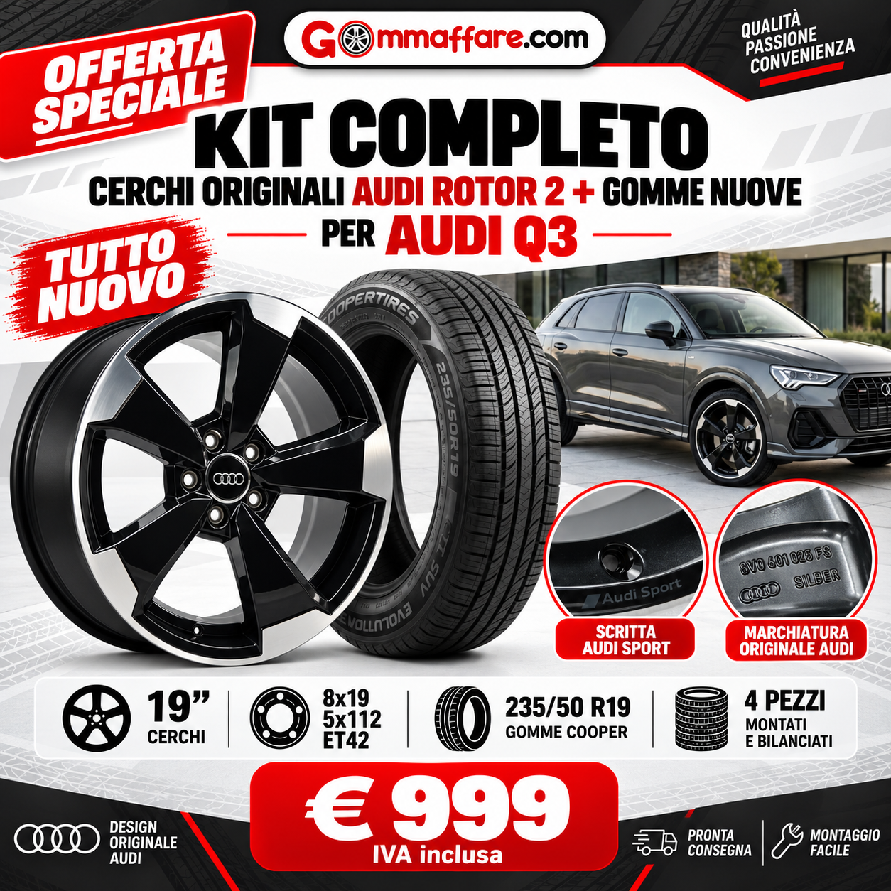 Audi KIT Q3 ROTOR 5 - 8V0601025FP